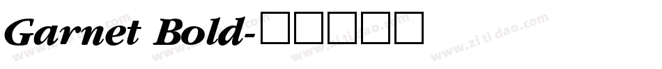 Garnet Bold字体转换